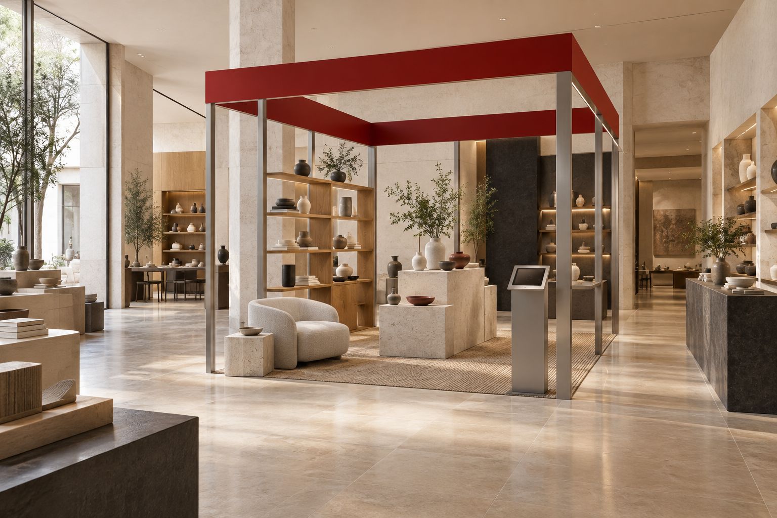 Concept of an EXPO H24 exhibition within a host store.