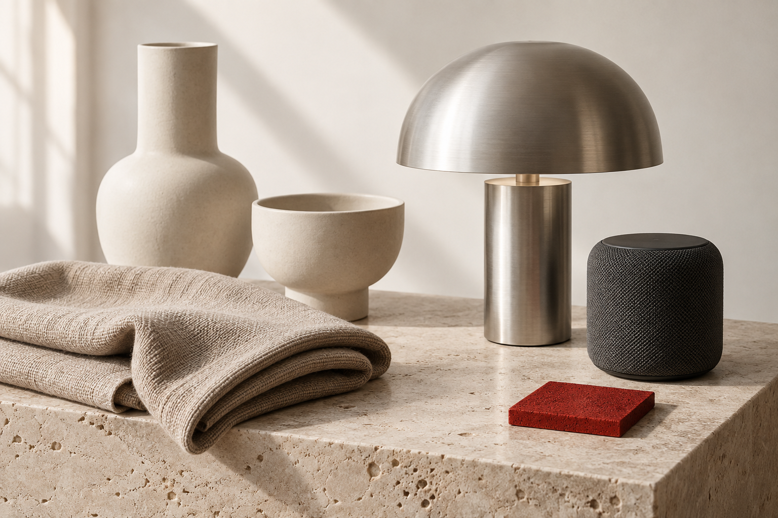 Illustrative collection of crafted products and materials.